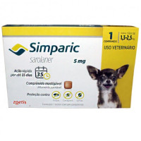 Antipulgas Simparic 5mg (1,3 - 2,5kg) 1 Comprimido