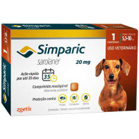 Antipulgas Simparic 20mg (5,1 - 10kg) 1 Comprimido