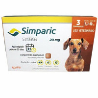 Antipulgas Simparic 20mg (5,1 - 10kg) 3 Comprimido